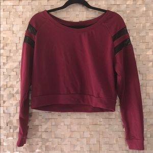 Cropped Maroon Sweater size:M